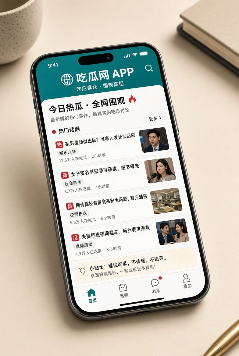 吃瓜网移动应用栏目查找与资讯阅读